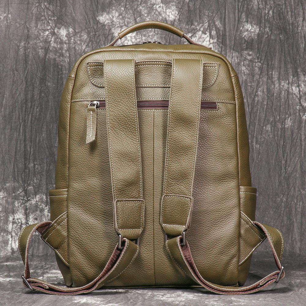 Genuine Leather Backpack for 15-inch Laptop