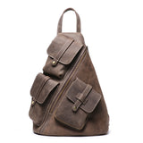 Genuine Leather Backpack with Multi Pocket