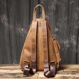 Genuine Leather Backpack with Multi Pocket