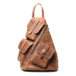 Genuine Leather Backpack with Multi Pocket