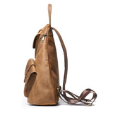 Genuine Leather Backpack with Multi Pocket