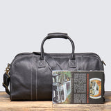 Genuine Leather Duffle Bag for Travel and Gym