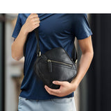 Genuine Leather Sling Bags Square