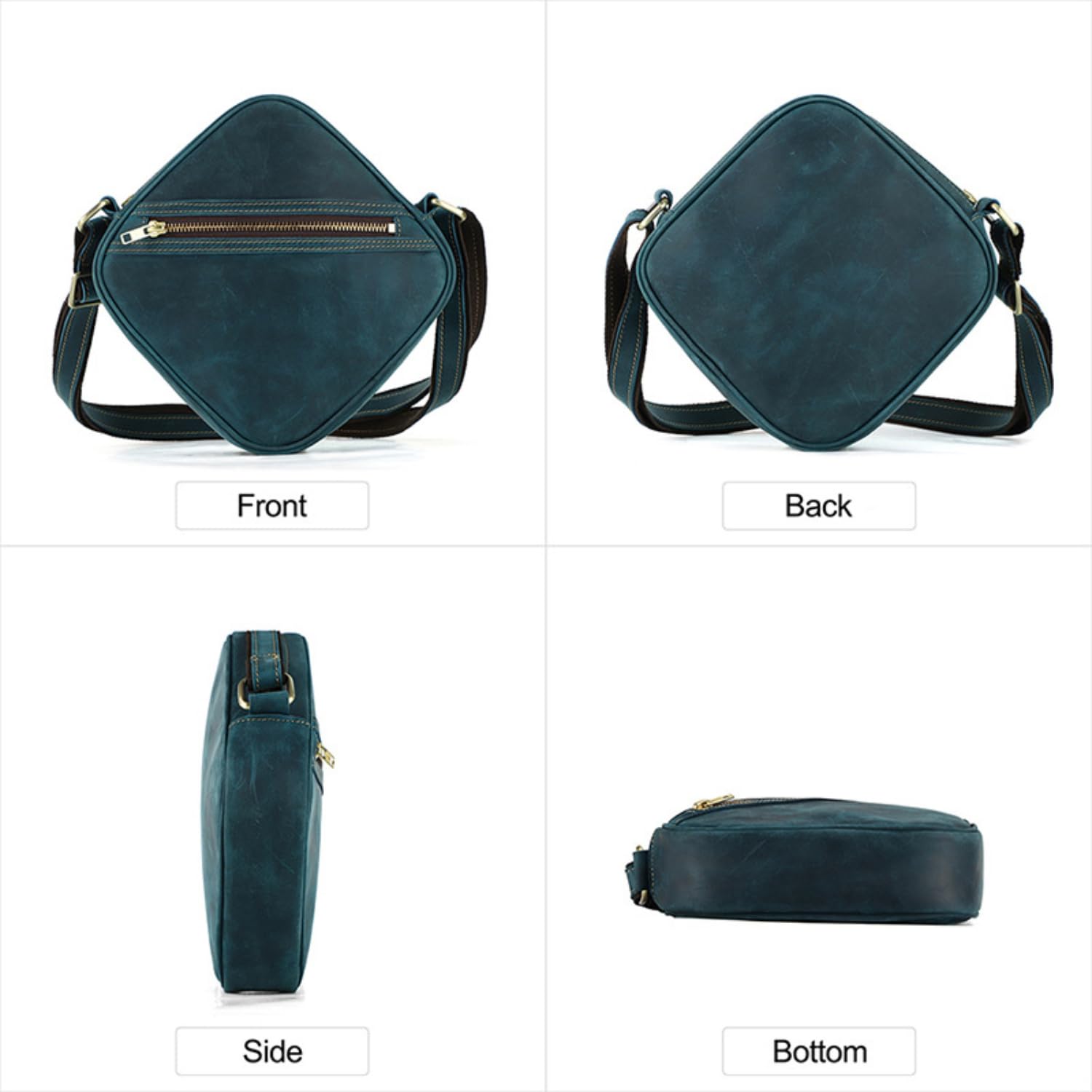 Genuine Leather Sling Bags Square