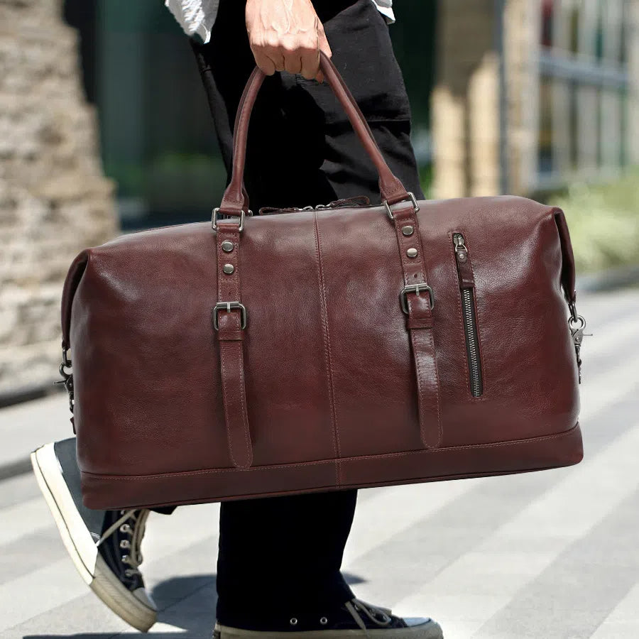 Large Leather Travel Bag
