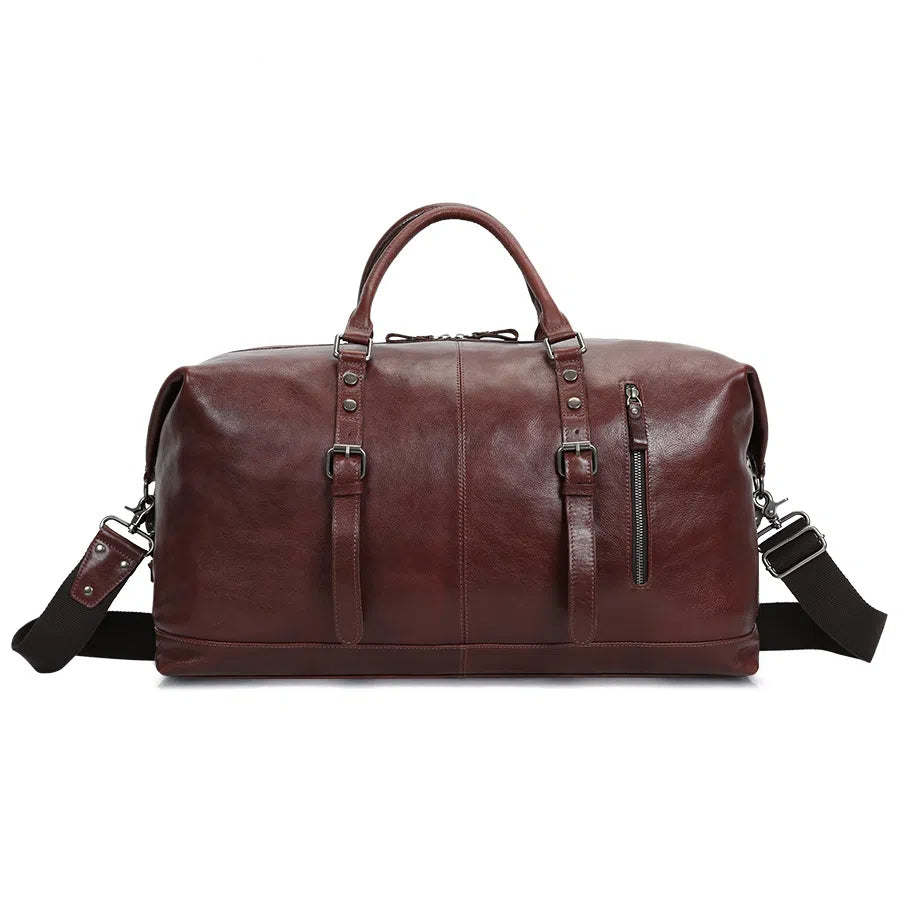 Large Leather Duffle Bag for Travel