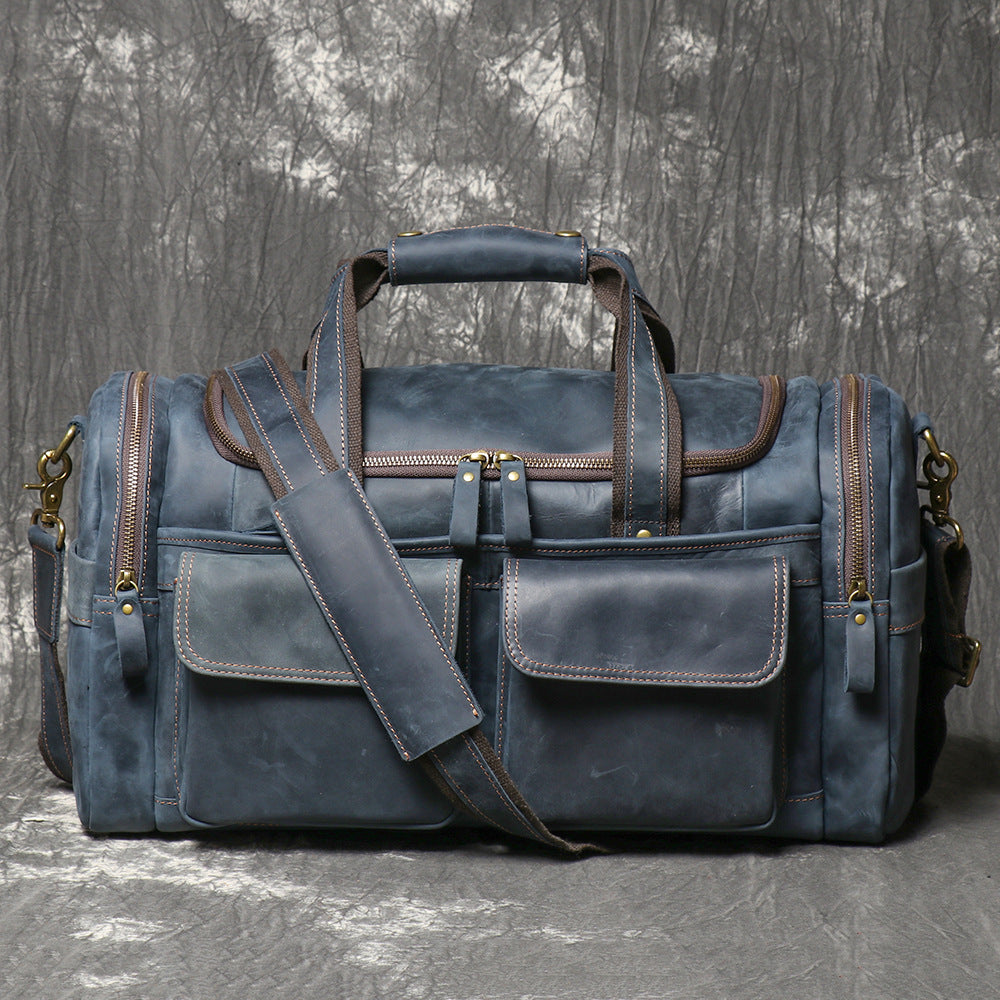 Leather Duffle Bag for Travel Large Capacity