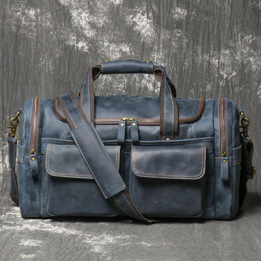Leather Duffle Bag for Travel Large Capacity
