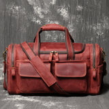 Leather Duffle Bag for Travel Large Capacity