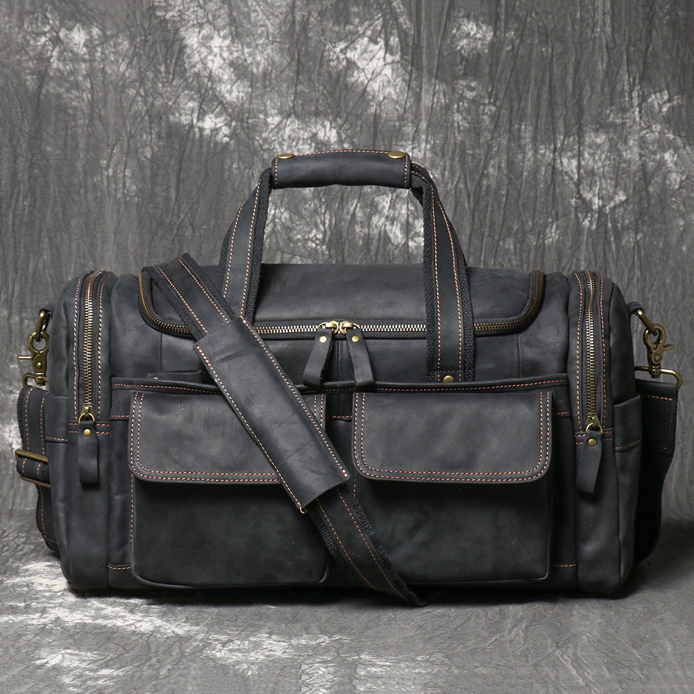 Leather Duffle Bag for Travel Large Capacity