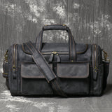 Leather Duffle Bag for Travel Large Capacity