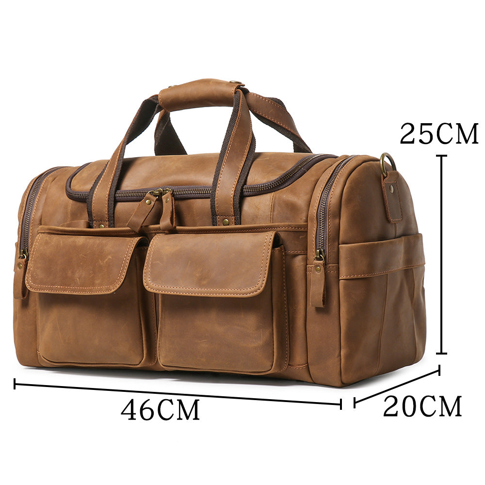 Leather Duffle Bag for Travel Large Capacity