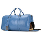 Leather Duffle Bag with Shoes Compartment - Woosir
