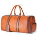 Vegetable tanned leather with rubbed color