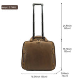 Leather Duffle Bag with Wheels Vintage Full Grain