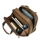 Leather Duffle Bag with Wheels Vintage Full Grain