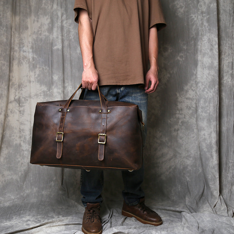 Sac week-end en cuir de vachette 23'' pour homme