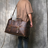 Sac week-end en cuir de vachette 23'' pour homme