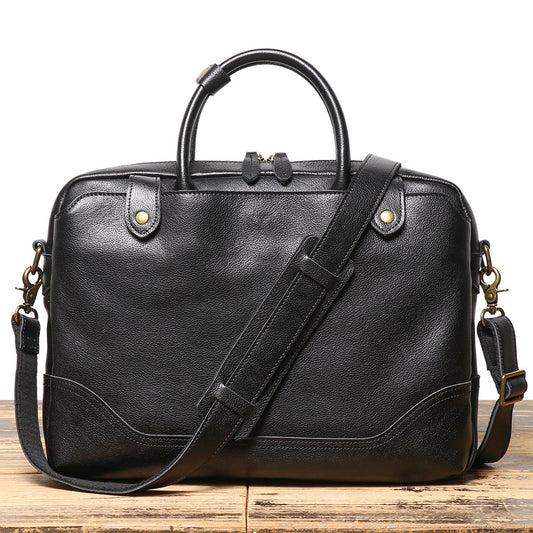 Men's Leather Briefcase for Work Travel