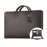 Woosir Porte-documents en cuir pour ordinateur portable pour homme pour le travail 15,6 pouces 