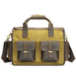 Personalized Waxed Canvas Briefcase for Laptop