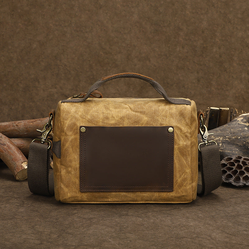 Petit sac messager en toile cirée
