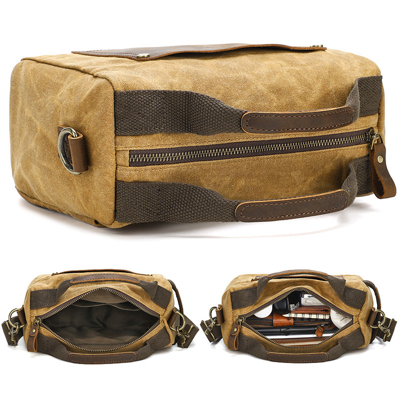 Petit sac messager en toile cirée