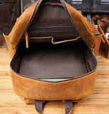 Vintage Leather Laptop Backpack for Men