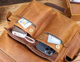 Vintage Leather Laptop Backpack for Men