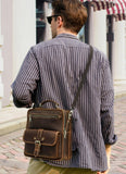 Vintage Genuine Leather Messenger Crossbody Bag
