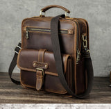 Vintage Genuine Leather Messenger Crossbody Bag