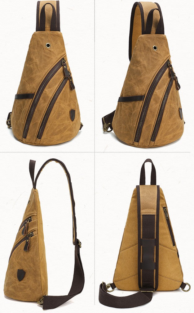 Vintage Canvas Sling Chest Bag