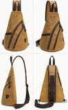 Vintage Canvas Sling Chest Bag
