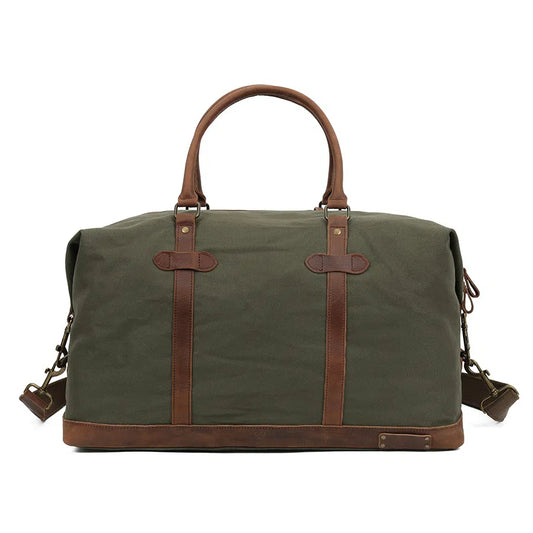 Canvas-Reisetasche aus Leder