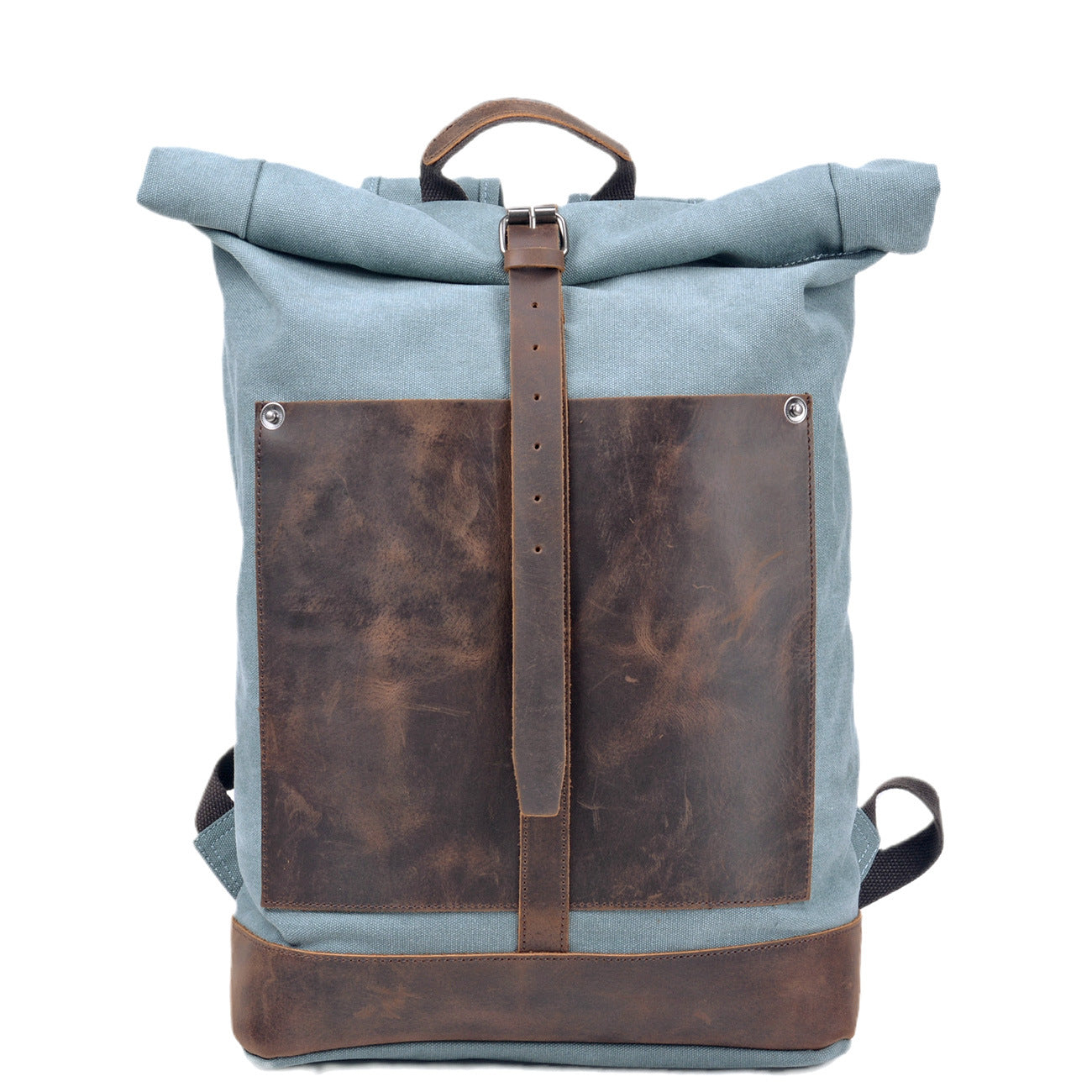 Vintage Cotton Canvas Roll Top Backpack
