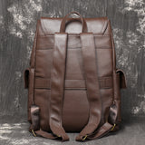 Vintage Genuine Leather Backpack with Laptop Compartment - Woosir