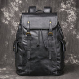 Vintage Genuine Leather Backpack with Laptop Compartment - Woosir