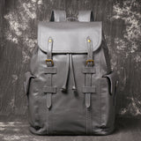 Vintage Genuine Leather Backpack with Laptop Compartment - Woosir
