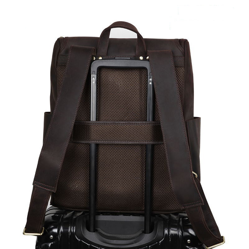 Vintage Leather Backpack for 16 Inch Laptop - Woosir Vintage Leather Backpack for 16 Inch Laptop - Woosir