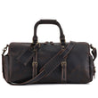 Vintage Leather Duffle Bag for Travel Gym