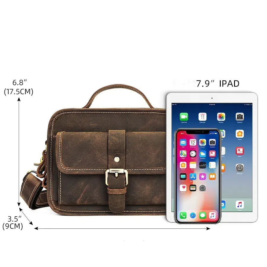 Vintage Leather Messenger for Men