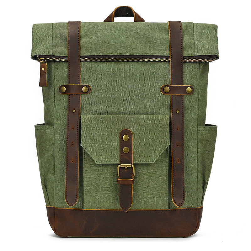 Vintage Style Canvas Backpack High Capacity