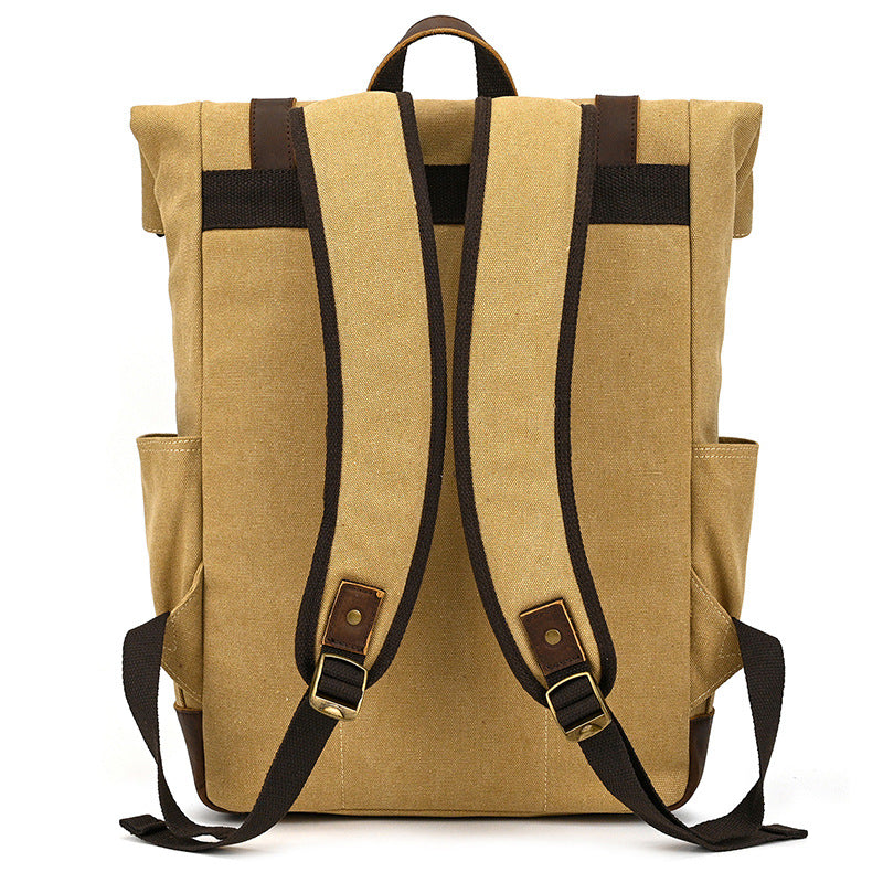 Vintage Style Canvas Backpack High Capacity