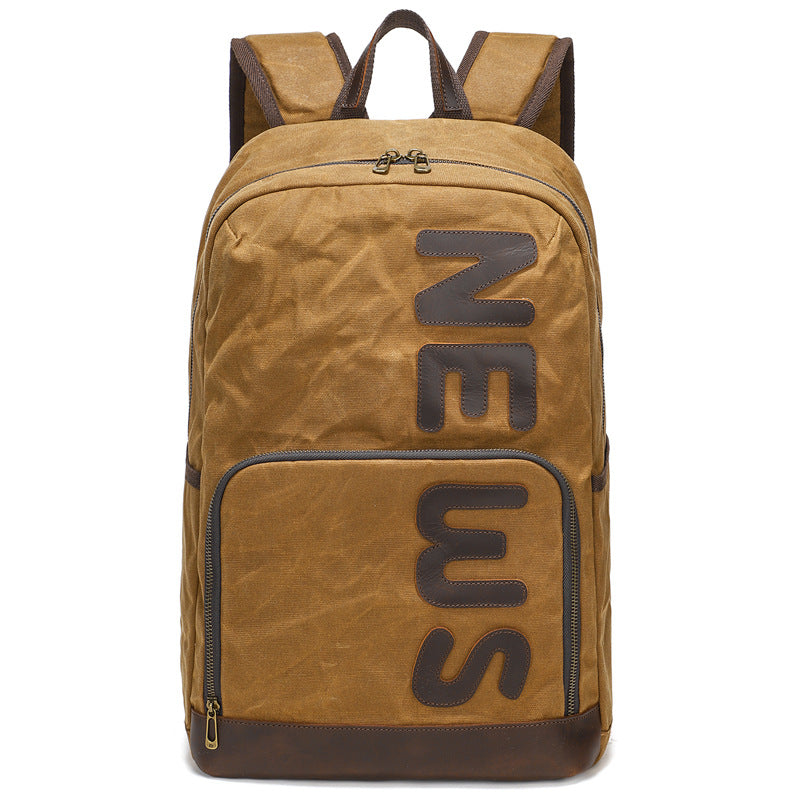 Vintage Waxed Canvas Backpack for Men