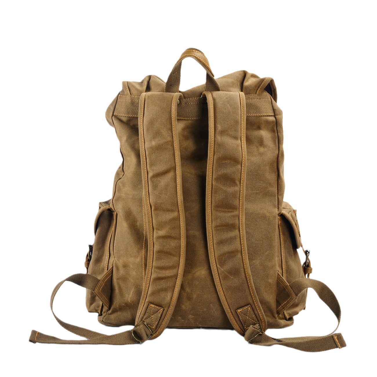 Vintage Waxed Canvas Backpack for School Outdoor Woosir