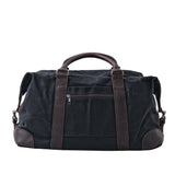 Vintage Waxed Canvas Duffle Bag with Leather Trim