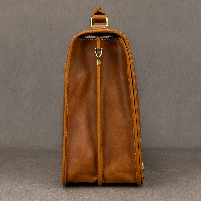 Vintage Leather Laptop Messenger Bag