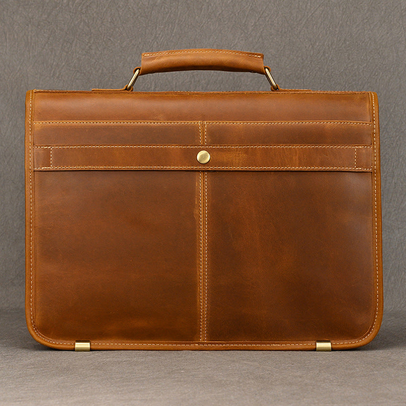 Vintage Leather Laptop Messenger Bag