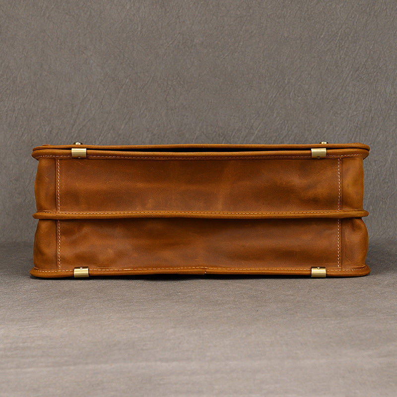 Vintage Leather Laptop Messenger Bag