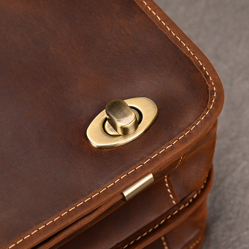 Vintage Leather Laptop Messenger Bag